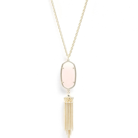 NEW Kendra Scott Rayne rose quartz necklace - Picture 1 of 4